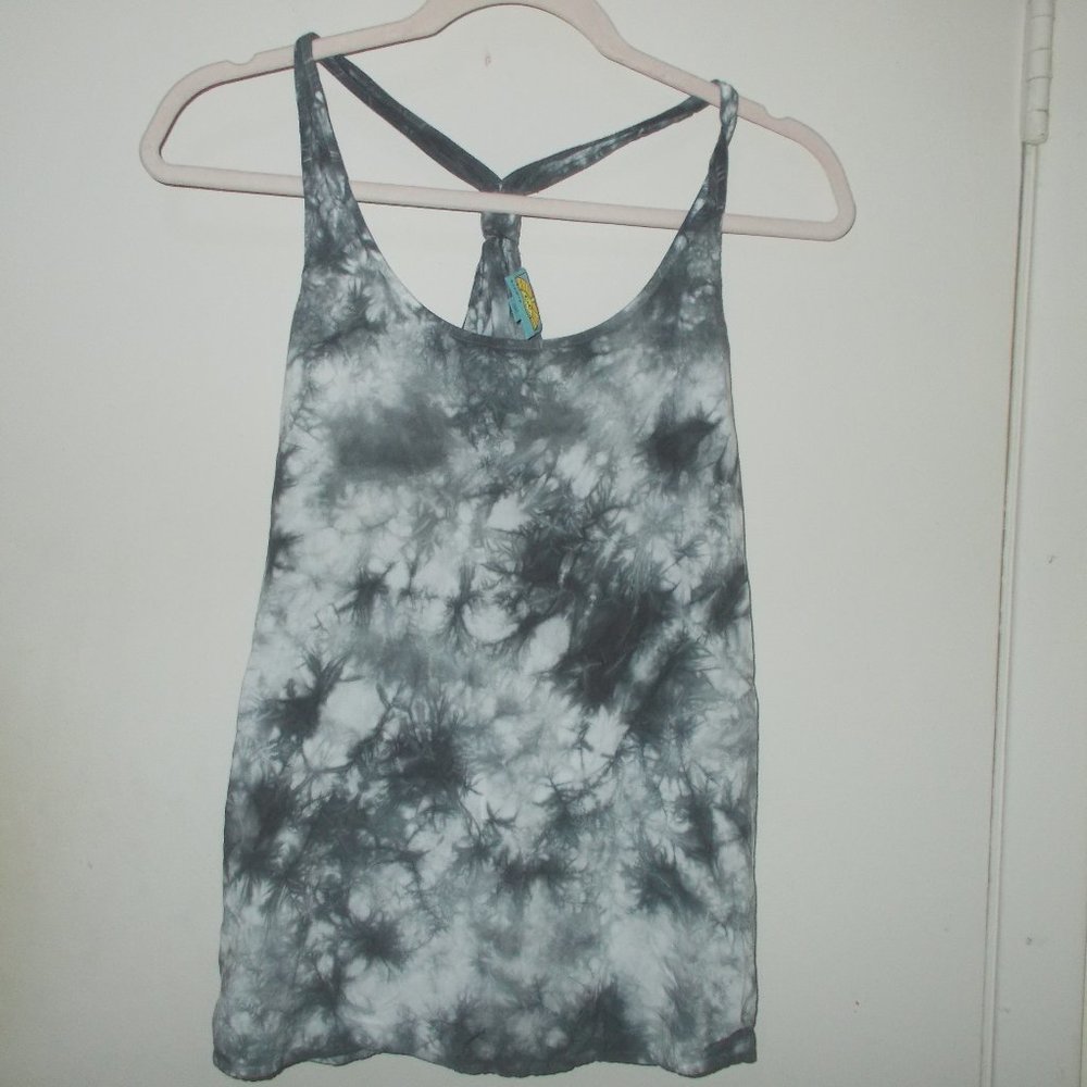 C&C California Tie Dye Tank Top Gray Size Small